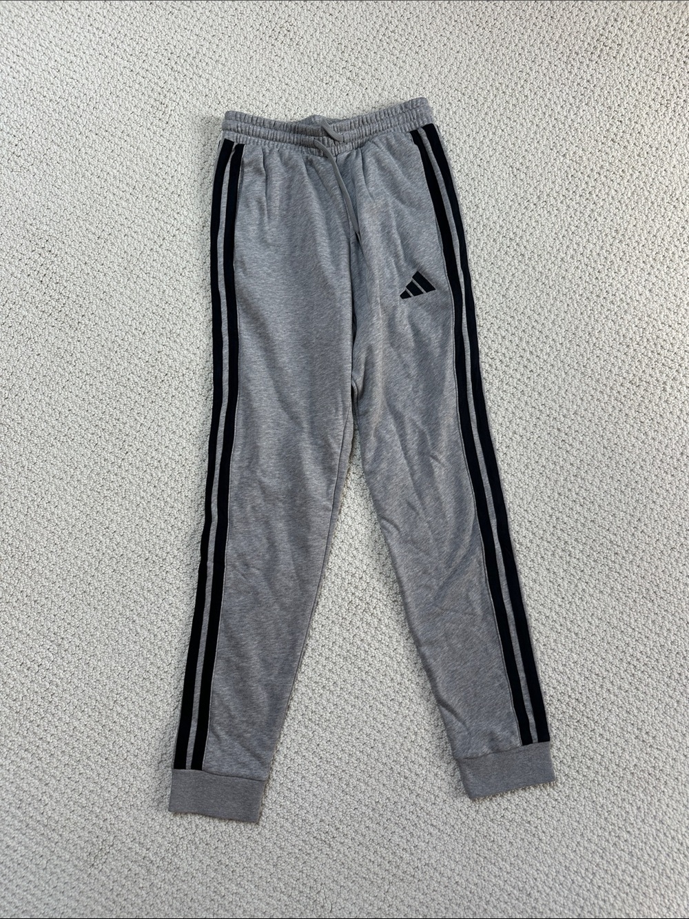 adidas Gray Sweatpants with Black Side Stripes